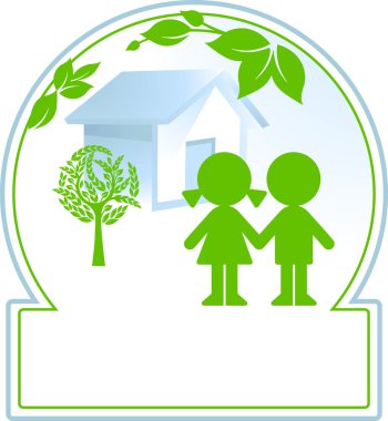 Mother nature and children clipart