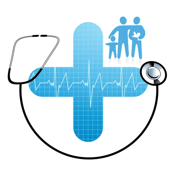 Familjens hälso-och sjukvård — Stock vektor