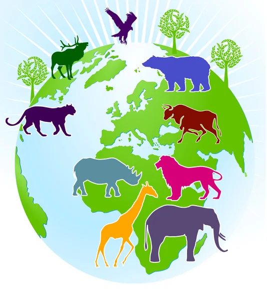 Zoológico mundial — Archivo Imágenes Vectoriales