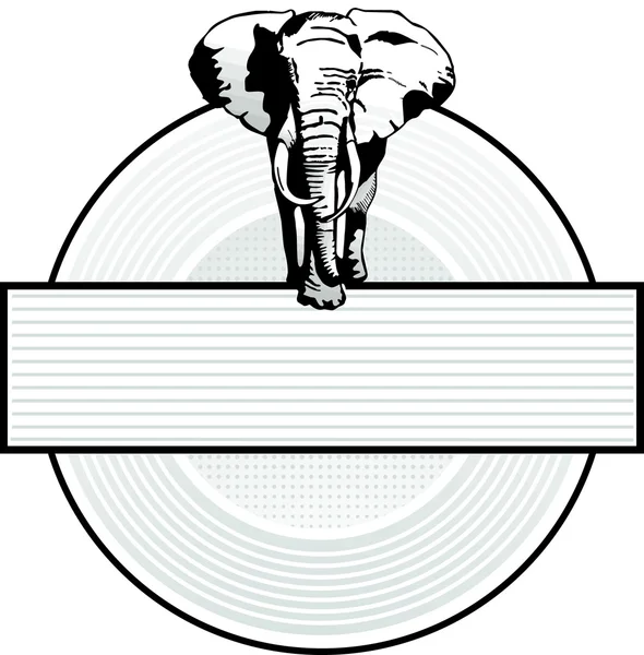 Signe d'éléphant — Image vectorielle