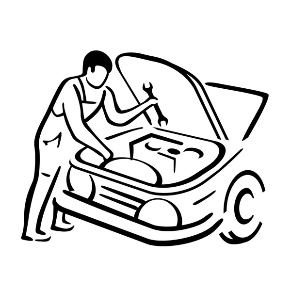 Mécanicien automobile — Image vectorielle