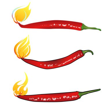 Red hot chili peppers clipart