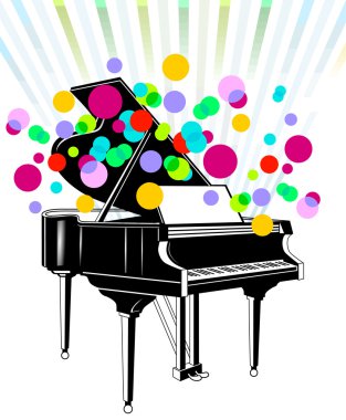 Grand piano concert clipart