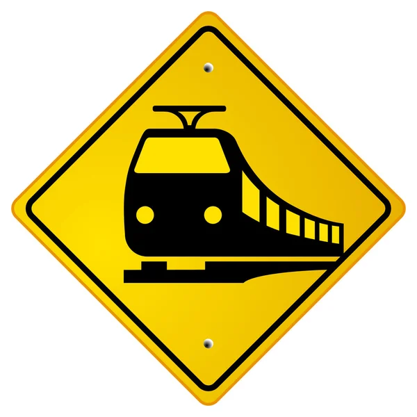 Železniční doprava dopravní značka — Stockový vektor