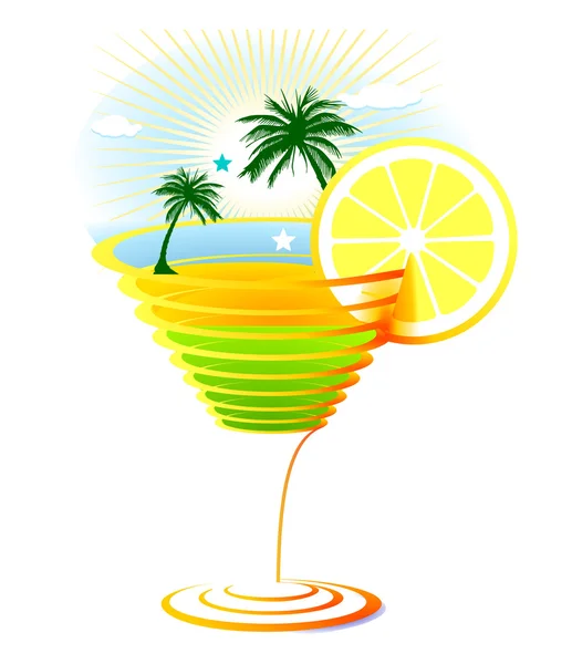 Caribbean Cocktail — Stock Vector