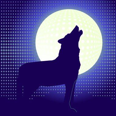 Lone wolf clipart