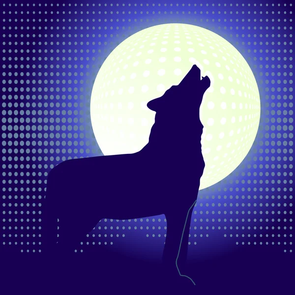 Eenzame wolf — Stockvector