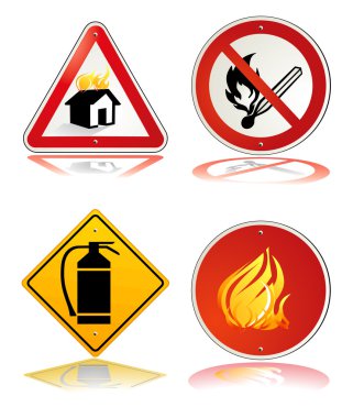 Fire safety sign clipart