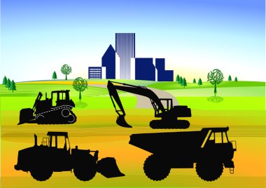 Earth work ans roadworks clipart