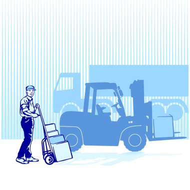 To load and to supply clipart