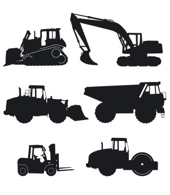 Construction machinery clipart