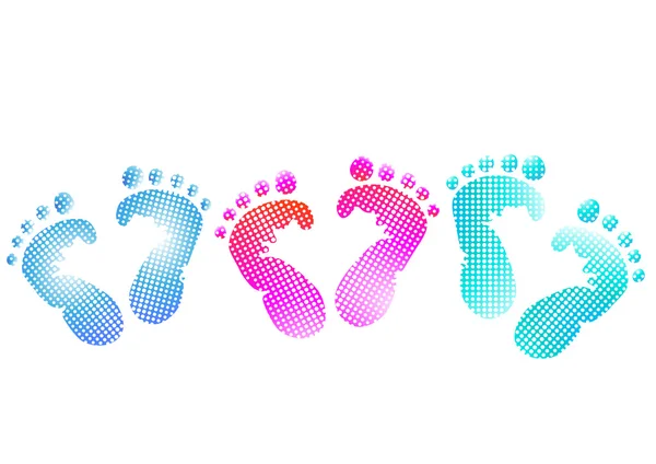 Baby footprint — Stock Vector