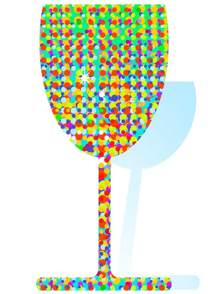 Cocktail de confete colorido —  Vetores de Stock