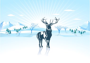 Deer to winter clipart