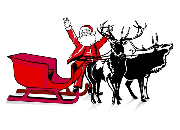 Santa was zeer genereus — Stockvector