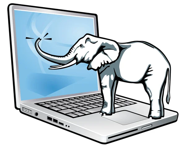 Ολική επαναφορά ελέφαντας — Διανυσματικό Αρχείο