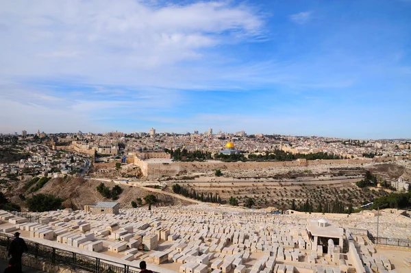 耶路撒冷的全景图 — 图库照片