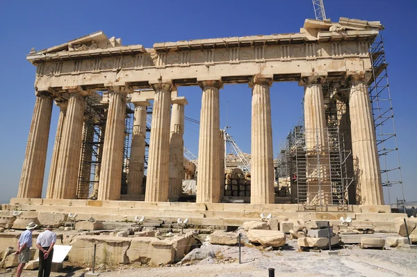 Deusa do templo de Partenon Atenas — Fotografia de Stock