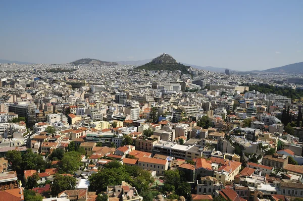 Gesamtüberblick über Athen mit Tops — Stockfoto