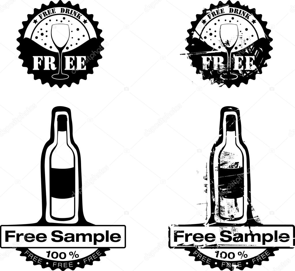 Free Drink Rubber stamp