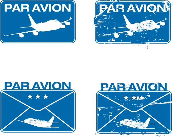 Par Avion Rubber stamp 03 — Stock Vector