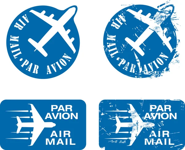 Par Avion Rubber stamp 03 – Stock-vektor