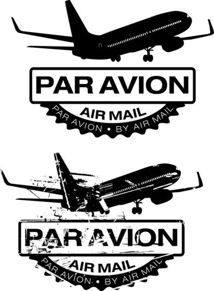 Par Avion Rubber stamp — Stockvektor