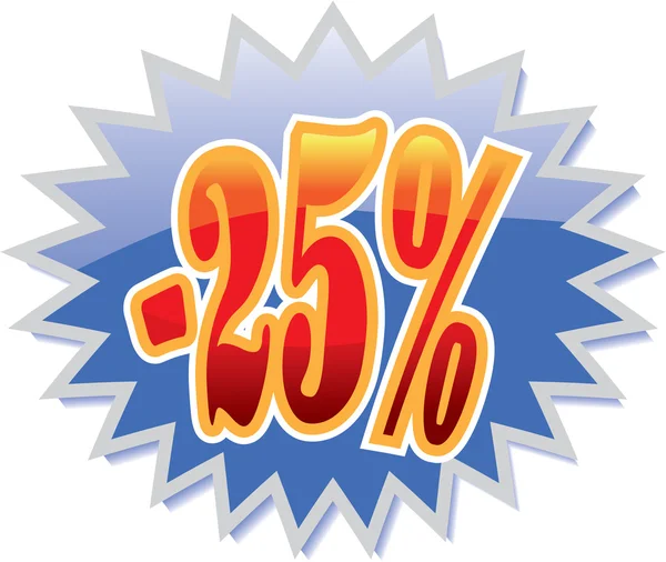25 % sleva popisek — Stockový vektor