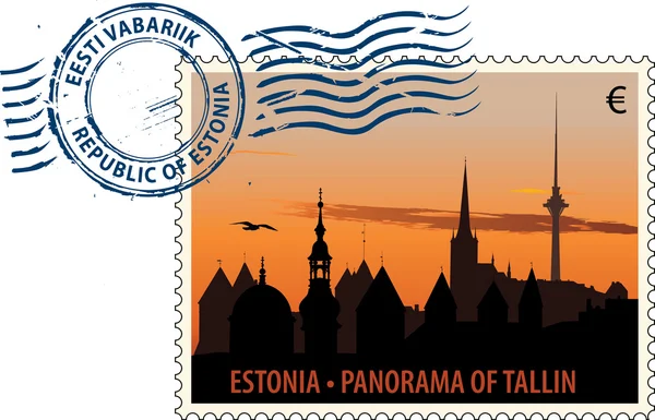 Decyduje data stempla pocztowego, z Estonii — Wektor stockowy