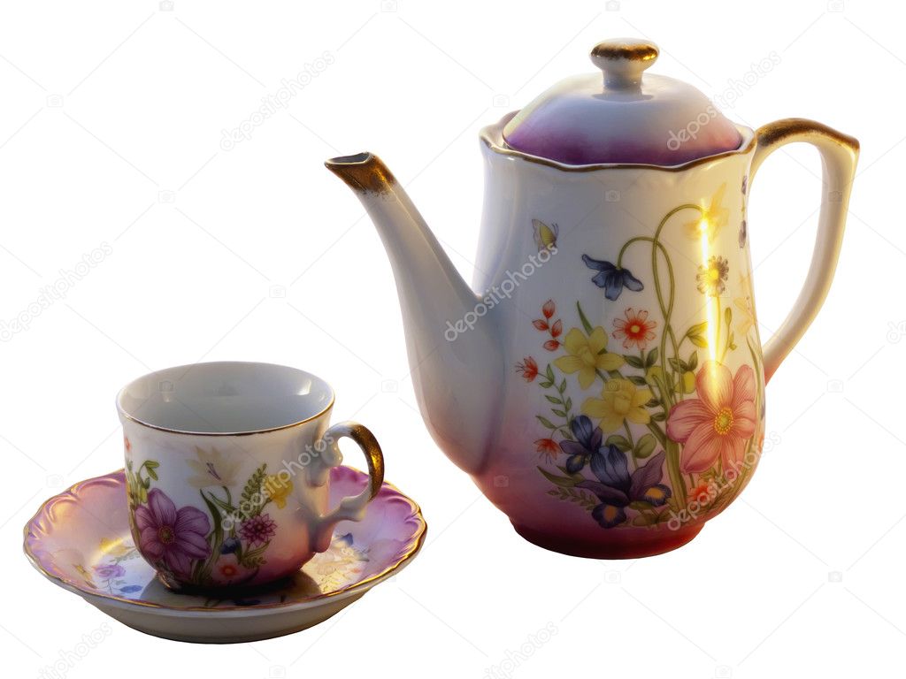 Antique Teapot and Teacup — Stock Photo © vladab 2955379
