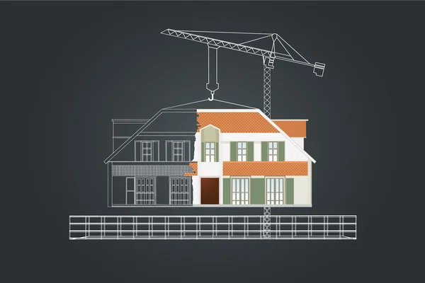 The house drawing - Vector illustration Royalty Free Stock Vectors