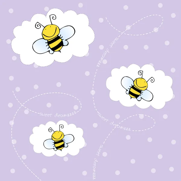 Pozadí se včely — Stockový vektor