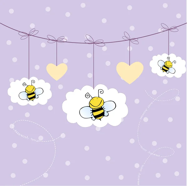 Φόντο με μέλισσες — Διανυσματικό Αρχείο