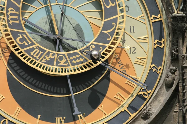 Szczegółowo starych Praski zegar — Zdjęcie stockowe