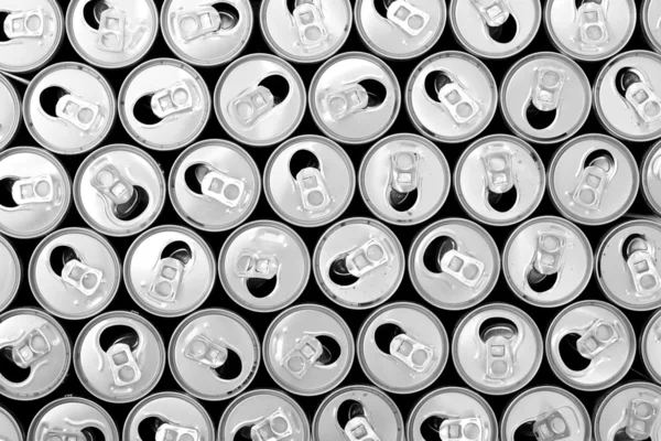 Empty cans background — Stock Photo, Image
