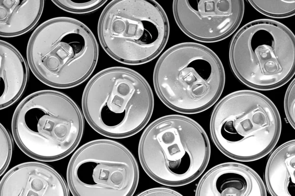Empty cans background — Stock Photo, Image