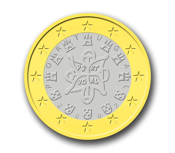 Portuguese Euro Coin — Stock Photo, Image