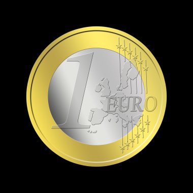 One Euro Coin clipart