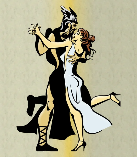Griechisches Paar tanzt — Stockfoto