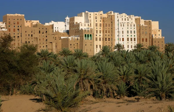 Die Stadt Shibam, Jemen lizenzfreie Stockbilder