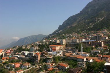 The city of Kruje, Albania clipart