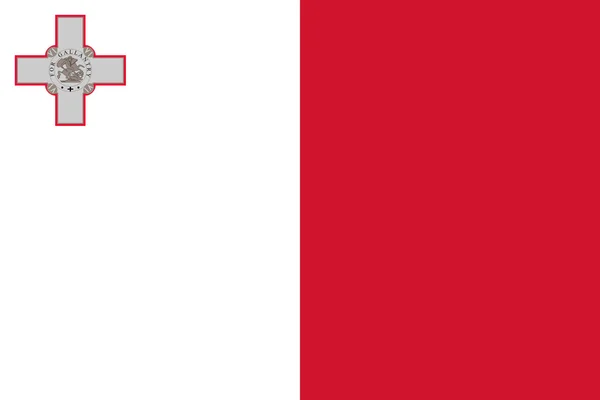 Maltas flagga — Stockfoto
