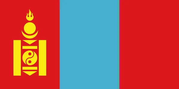 Mongolsko vlajka — Stock fotografie