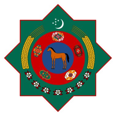 Turkmenistan Coat of Arms clipart