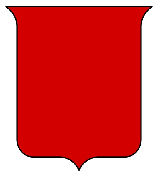 Escudo rojo en blanco — Foto de Stock