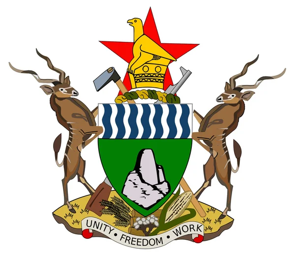 Escudo de armas de Zimbabwe — Foto de Stock