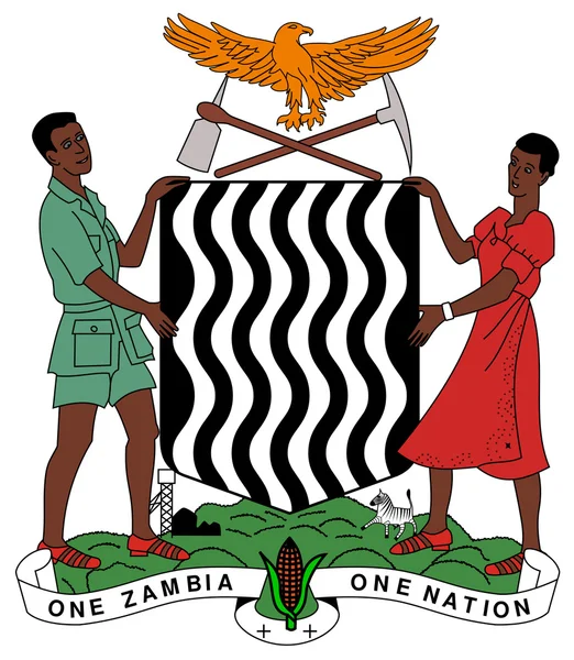 Brasão de armas da Zâmbia — Fotografia de Stock
