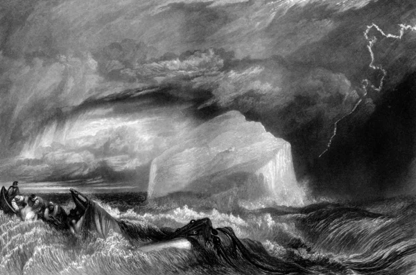 Суднобудівні моряки в штормі — стокове фото