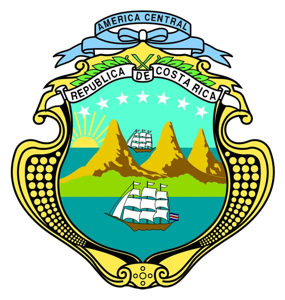 Costa Ricas Wappen — Stockfoto