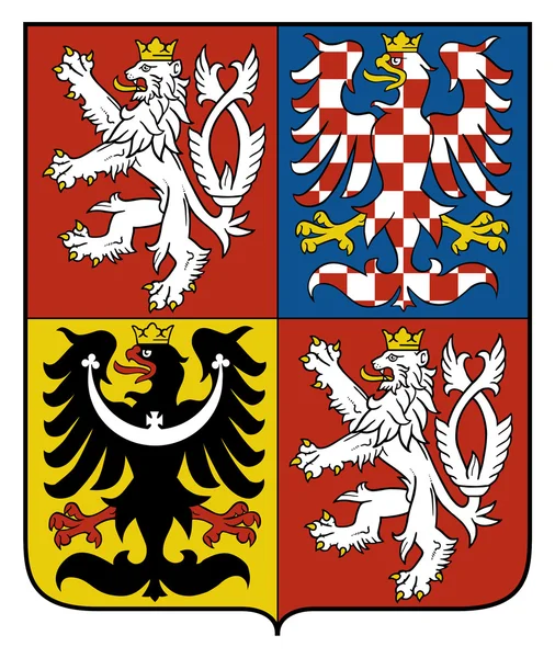 Herb Republiki Czeskiej — Zdjęcie stockowe